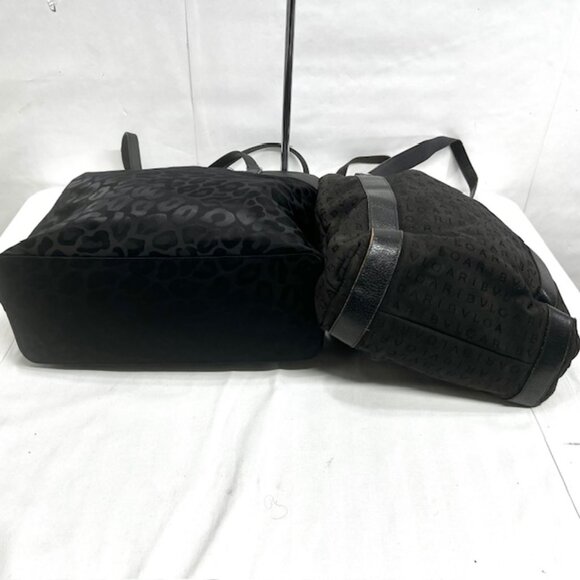 Vgt Set of 2: BVLGARI Canvas & Michael Kors Nylon Black Gray Shoulder Bags (40) - Picture 10 of 16